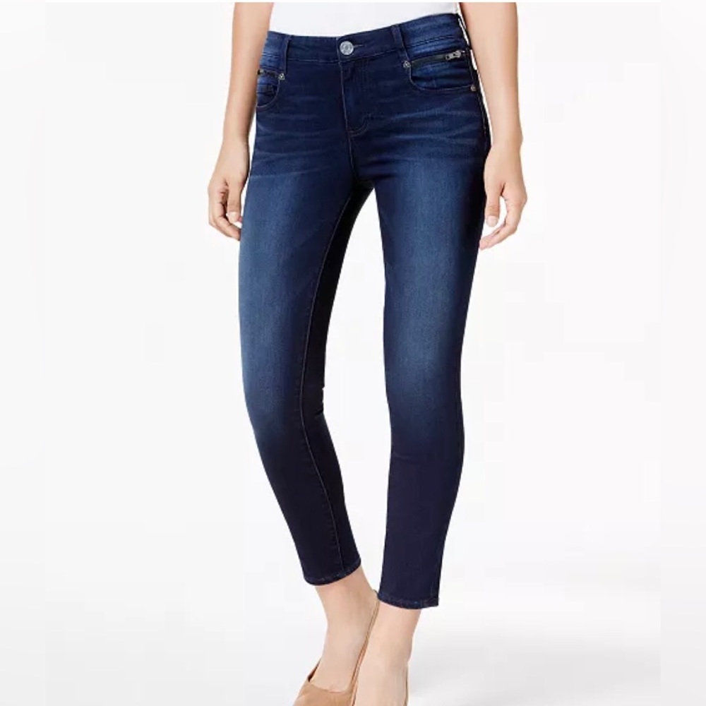 Kut from the Kloth Dark Blue Emma Zip Ankle Skinny Jeans